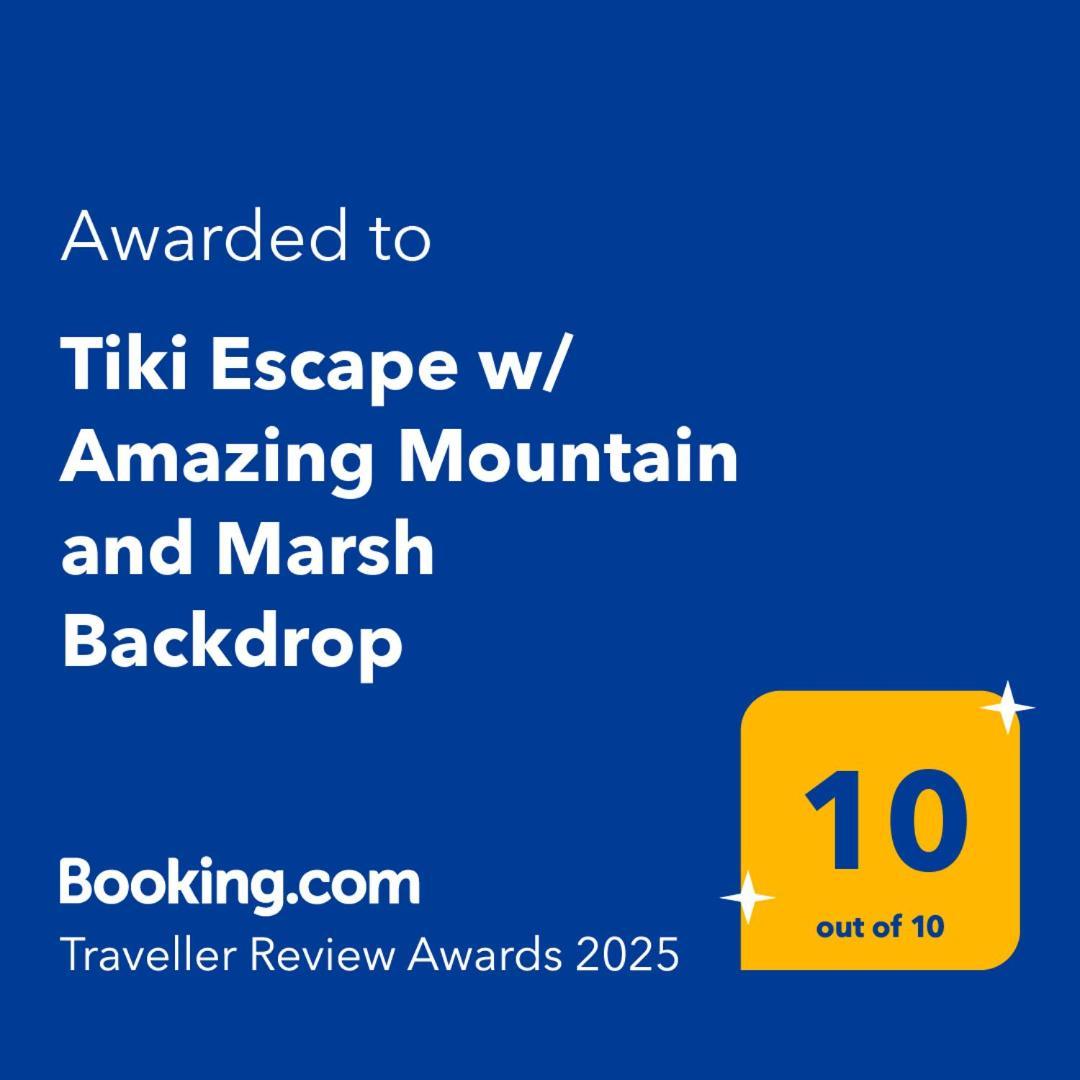 Tiki Escape W/ Amazing Mountain And Marsh Backdrop Villa Rockaway Beach Exterior photo